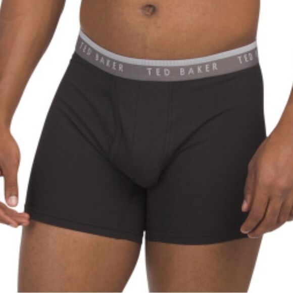 Ted Baker S/M/L 4 Pack Soft Cotton Stretch Black Gray Boxer Briefs - Picture 4 of 8